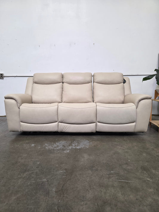 Beige Loveseat Leather Recliner