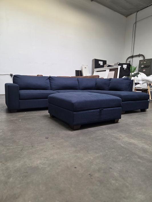 Blue Sectional 3pc