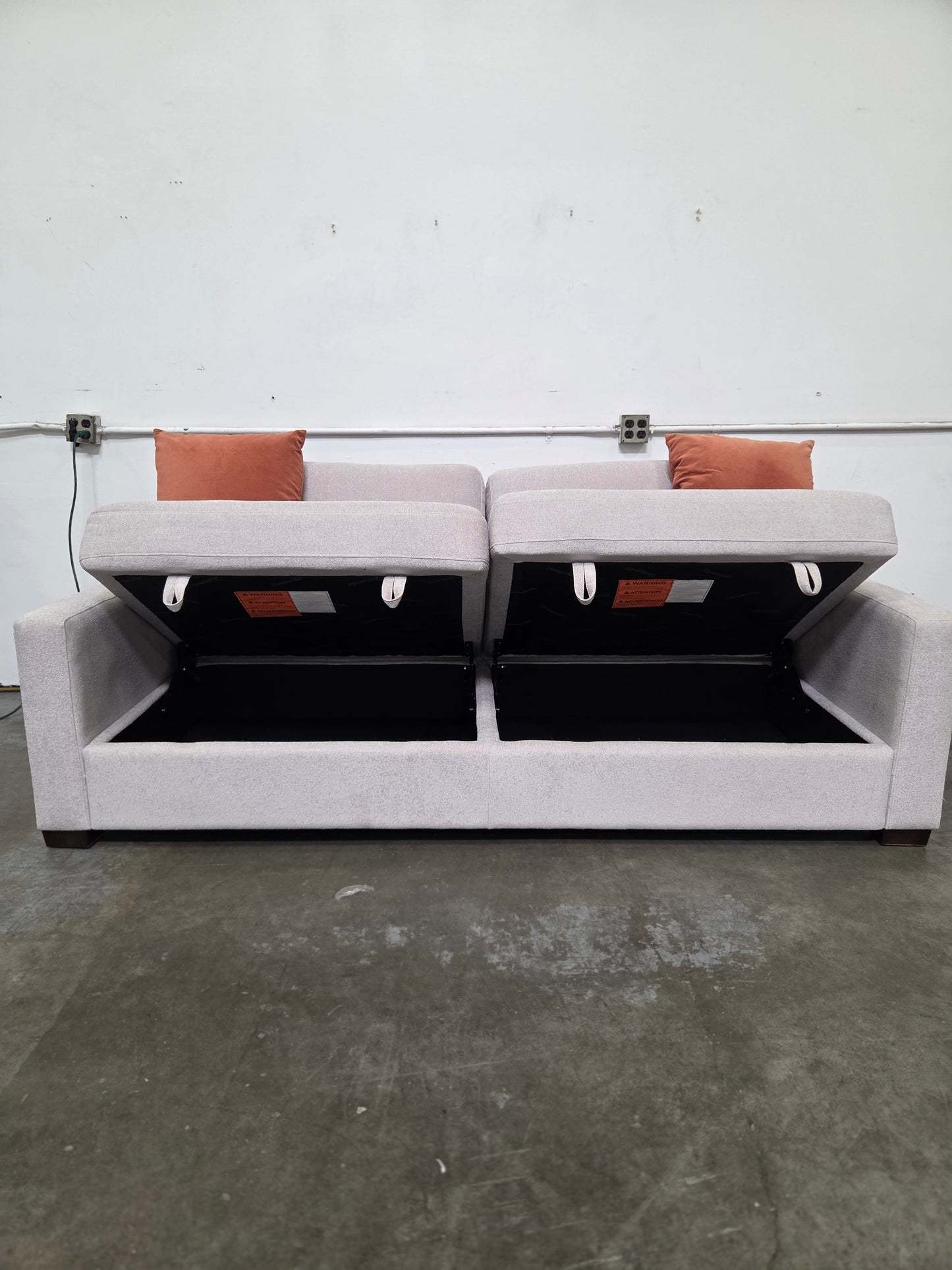 Thomasville Lambert Fabric Sofa with storage